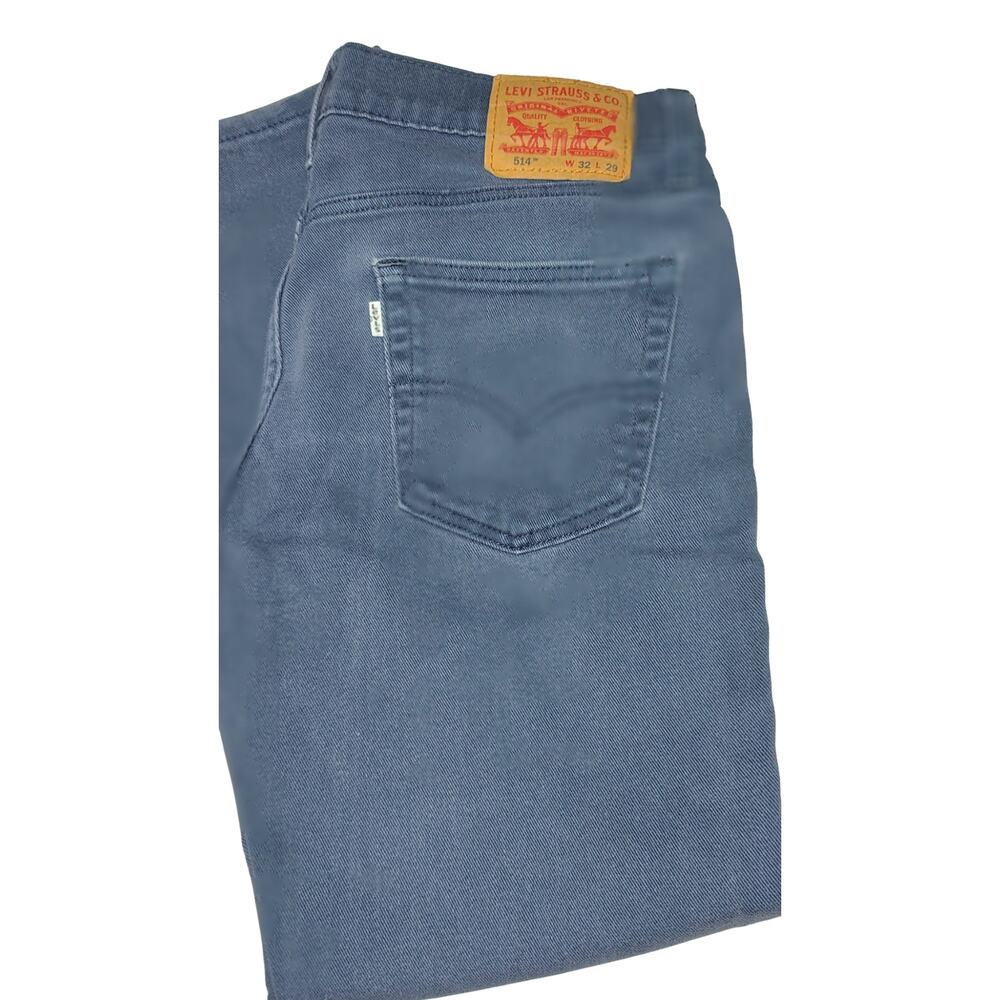 Levi's 514 Dark Blue Denim Jeans Zip Up Button Fly Mens Size 32 x 29 Gently Used